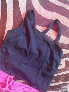 Lululemon Black One-Shoulder Crop Top | Yoga • Pilates • Workout
Size: 4